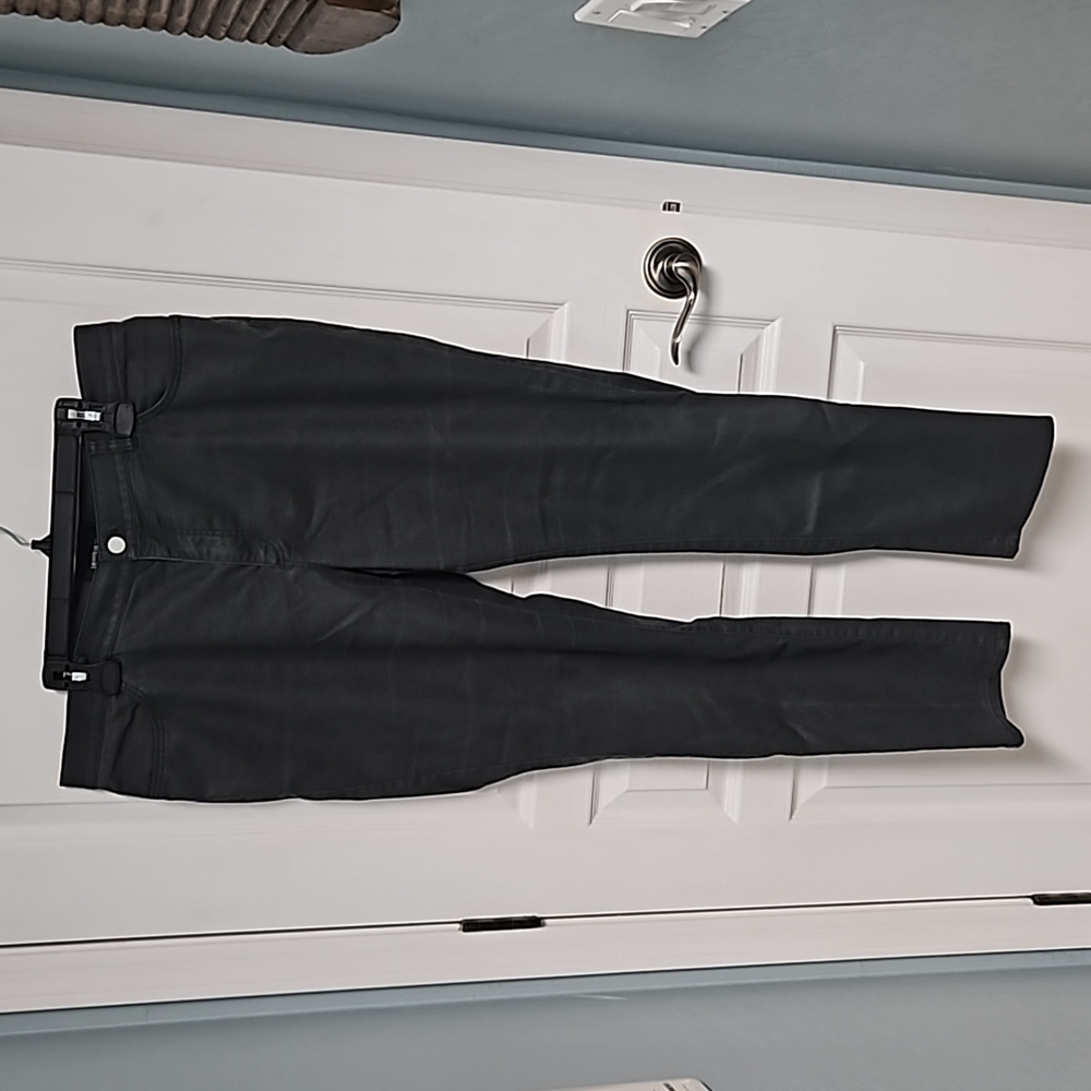 Lafayette 148 New York Waxed/ Coated Charcoal Jeans - women 16